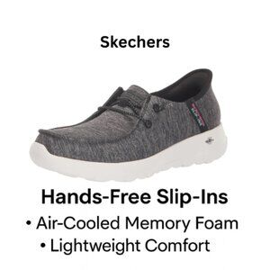 Skechers Women’s Slip-Ins Go Walk Joy Shoes Black/Gray Size 10.5 Comfort Sneaker